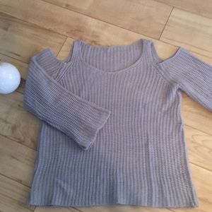 Cold shoulder sweater
